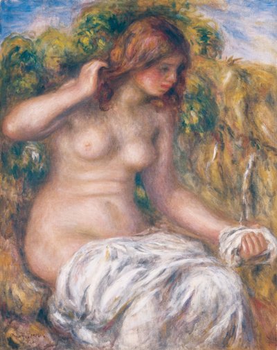 Frau am Frühling von Pierre Auguste Renoir